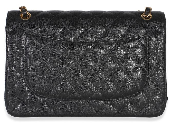 Gabrielle Borsa Chanel Jumbo Double Flap in pelle caviar matelassé nera Nero - vista 2