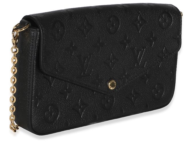 Louis Vuitton Black Monogram Empreinte Felicie Pochette Noir - vue 2