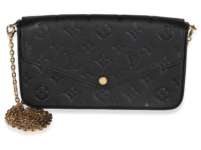 Louis Vuitton Black Monogram Empreinte Felicie Pochette Noir - vue 3