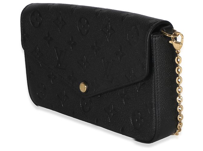 Louis Vuitton Black Monogram Empreinte Felicie Pochette Noir - vue 4