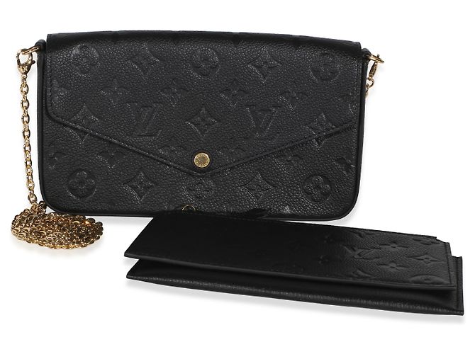 Louis Vuitton Black Monogram Empreinte Felicie Pochette Noir - vue 8