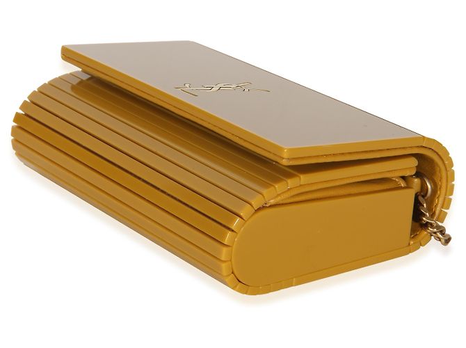 Autre Marque Saint Laurent Mini Minaudière Vicky de Plexiglass Amarillo - vista 6