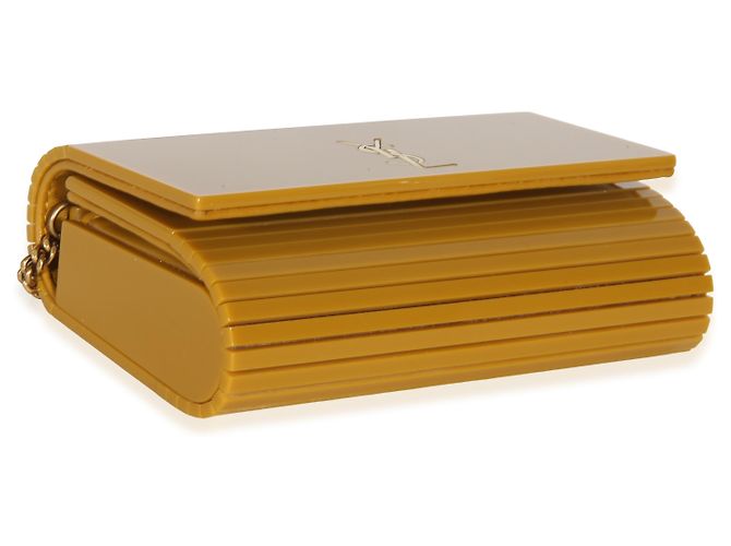 Autre Marque Saint Laurent Mini Minaudière Vicky de Plexiglass Amarillo - vista 7