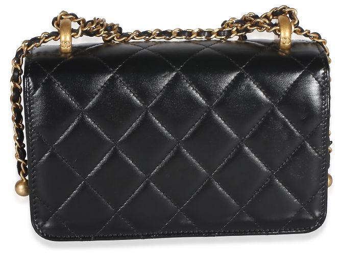 Gabrielle Borsa a patta Mini Perfect Fit in vitello trapuntato nero Chanel - vista 2