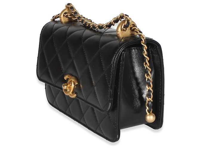 Gabrielle Borsa a patta Mini Perfect Fit in vitello trapuntato nero Chanel - vista 3