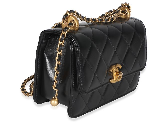 Gabrielle Borsa a patta Mini Perfect Fit in vitello trapuntato nero Chanel - vista 4