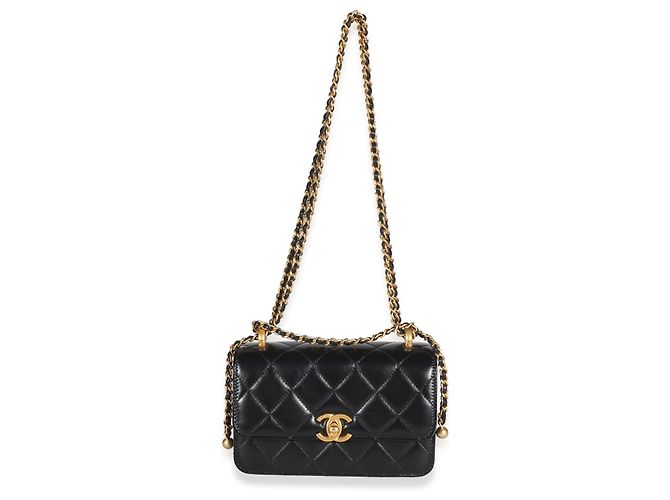 Gabrielle Borsa a patta Mini Perfect Fit in vitello trapuntato nero Chanel - vista 5