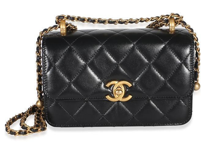 Gabrielle Borsa a patta Mini Perfect Fit in vitello trapuntato nero Chanel - vista 8
