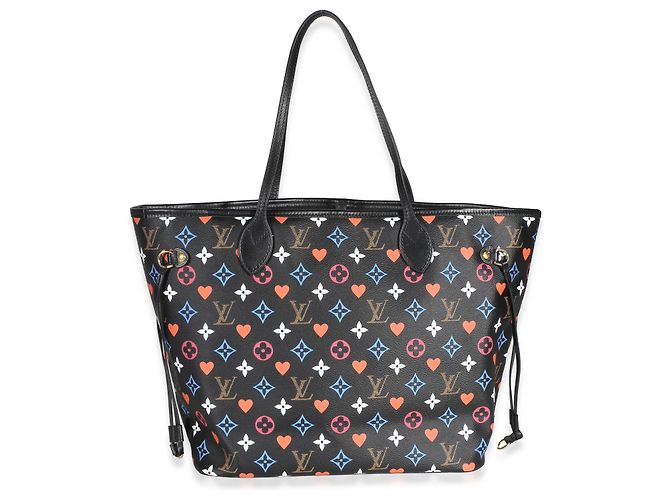 Louis Vuitton Black Multicolor Monogram Canvas Game On Neverfull MM Schwarz Mehrfarben - Ansicht 2