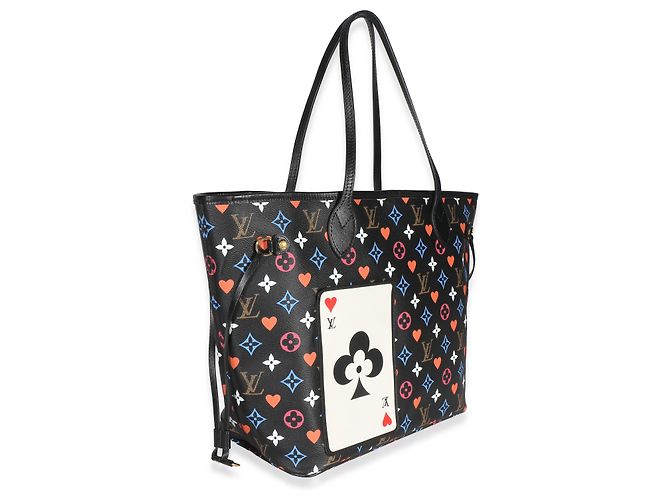 Louis Vuitton Black Multicolor Monogram Canvas Game On Neverfull MM Schwarz Mehrfarben - Ansicht 4