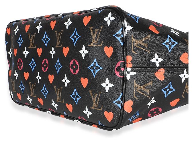 Louis Vuitton Black Multicolor Monogram Canvas Game On Neverfull MM Schwarz Mehrfarben - Ansicht 6