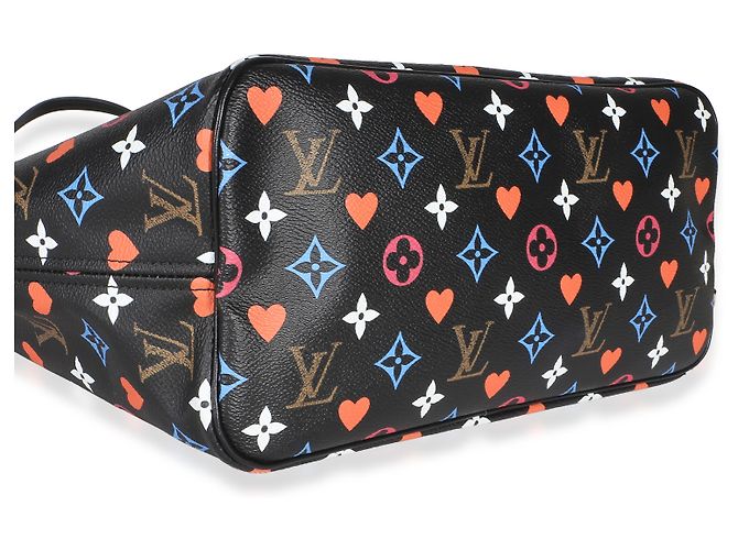 Louis Vuitton Black Multicolor Monogram Canvas Game On Neverfull MM Schwarz Mehrfarben - Ansicht 7