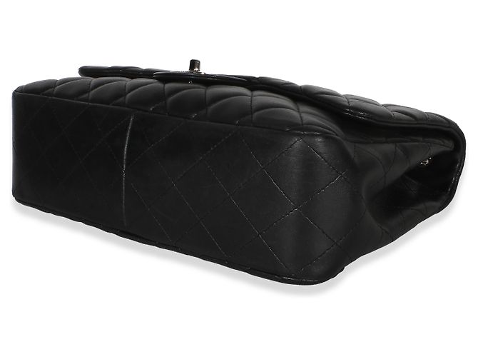 Gabrielle Borsa Chanel Jumbo Single Flap in pelle di agnello matelassé nera Nero - vista 6