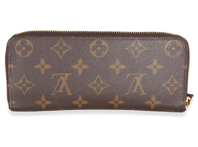 Cartera Louis Vuitton Clemence de lona Monogram Fuchsia Castaño - vista 2