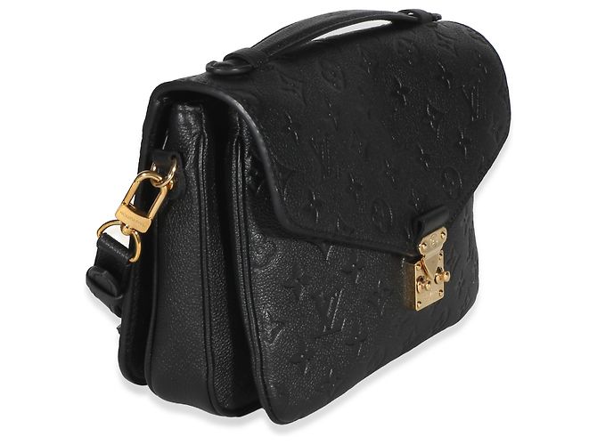 Louis Vuitton Black Monogram Empreinte Pochette Metis Nero - vista 2