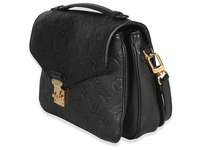 Louis Vuitton Black Monogram Empreinte Pochette Metis Nero - vista 4