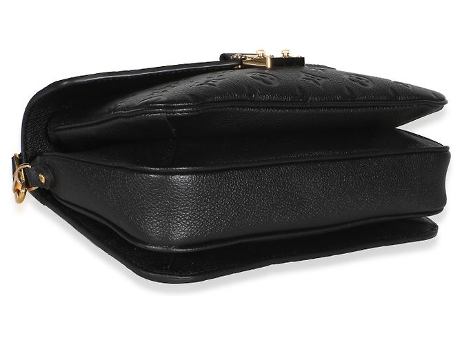 Louis Vuitton Black Monogram Empreinte Pochette Metis Nero - vista 5