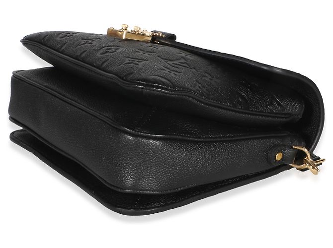 Louis Vuitton Black Monogram Empreinte Pochette Metis Nero - vista 7
