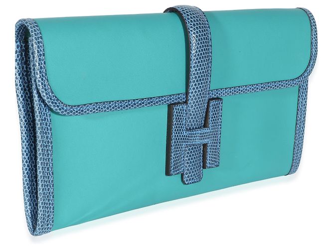 Hermès Swift Lizard Jige Elan Touch 29 Blau - Ansicht 4