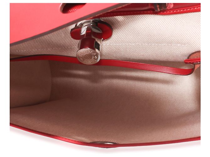 Hermès Rouge Piment Vache Hunter Berline Herbag Zip 31 PM PHW Rot - Ansicht 5