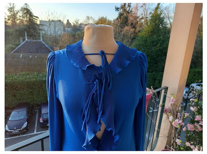 Vestido asimétrico Balenciaga azul - vista 5
