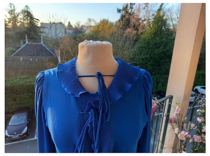 Vestido asimétrico Balenciaga azul - vista 6