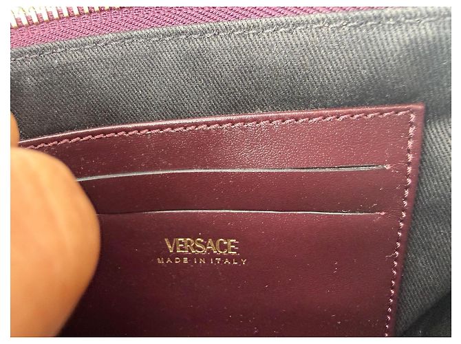 Borsa a tracolla Versace Medusa in pelle matelassé - Bordeaux Bordò - vista 5