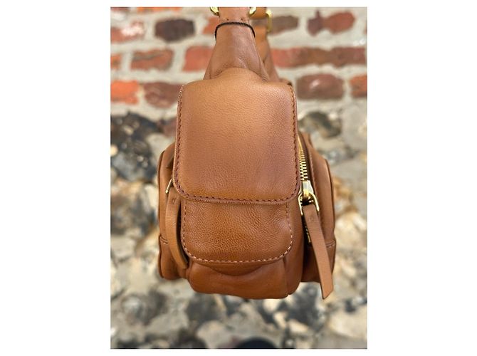 Miu Miu Borsa a Tracolla in Pelle Marrone - vista 14
