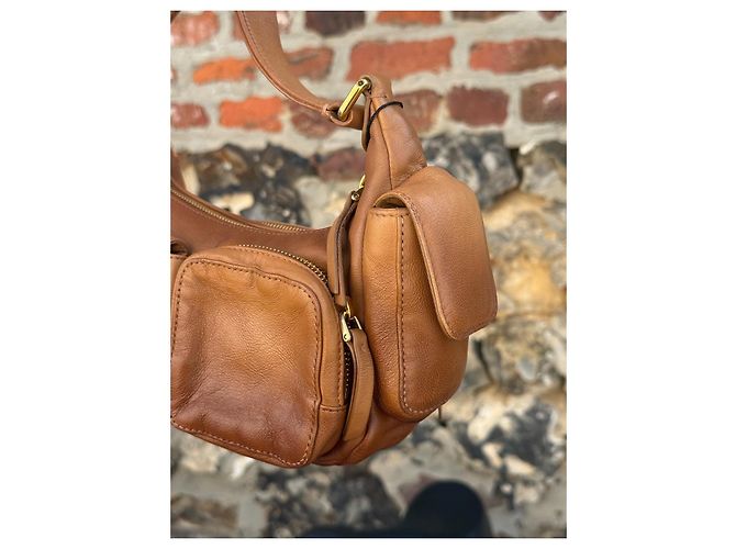 Miu Miu Borsa a Tracolla in Pelle Marrone - vista 15