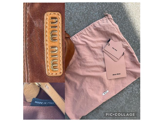 Miu Miu Borsa a Tracolla in Pelle Marrone - vista 16