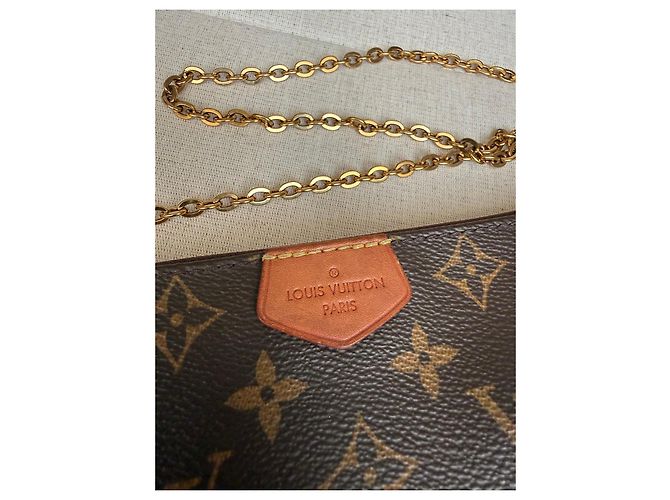 Multi Pochette Louis Vuitton Mini Pochette Accessoires Monogram Castaño Monograma - vista 11