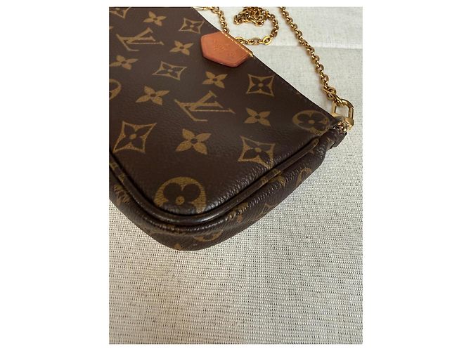 Multi Pochette Louis Vuitton Mini Pochette Accessoires Monogram Castaño Monograma - vista 5