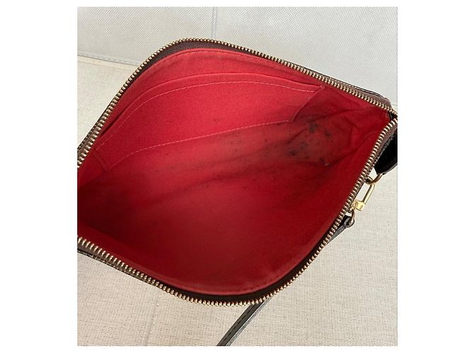 Louis Vuitton Pochette Accessoires Damier Ebene Castaño - vista 11