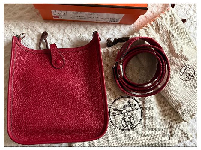 Hermès Evelyne Mini TPM Tasche in Rot - Ansicht 2