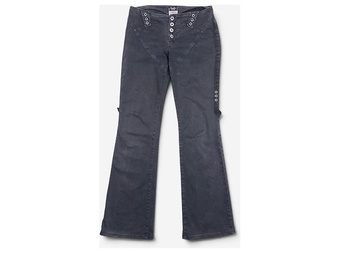 Dolce & Gabbana Dolce Gabbana 2000er 3-teiliges Bondage Denim Bustier Set Schwarz - Ansicht 10