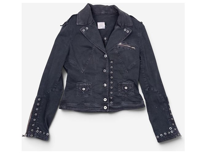 Dolce & Gabbana Dolce Gabbana 2000er 3-teiliges Bondage Denim Bustier Set Schwarz - Ansicht 2