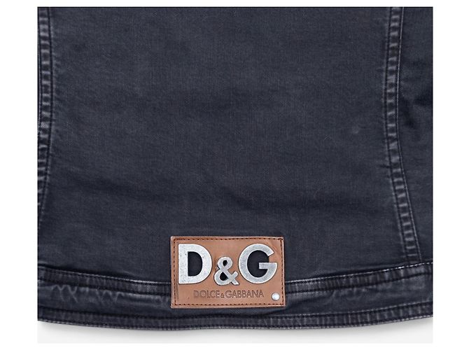 Dolce & Gabbana Dolce Gabbana 2000er 3-teiliges Bondage Denim Bustier Set Schwarz - Ansicht 9