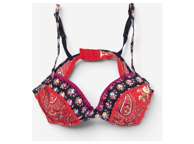Autre Marque Conjunto de Bikini Dior by Galliano SS02 'Russian Folklore' Paisley Flowers Roja - vista 3