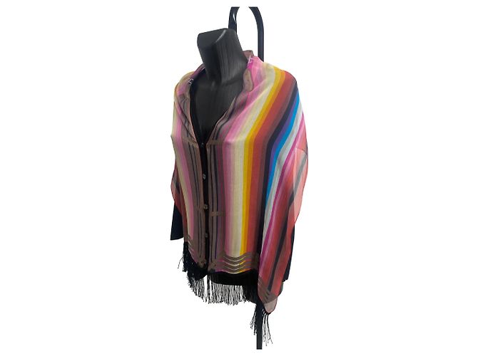 Chaleco de punto de seda Hermès Negro Rayas Bayadère - vista 2