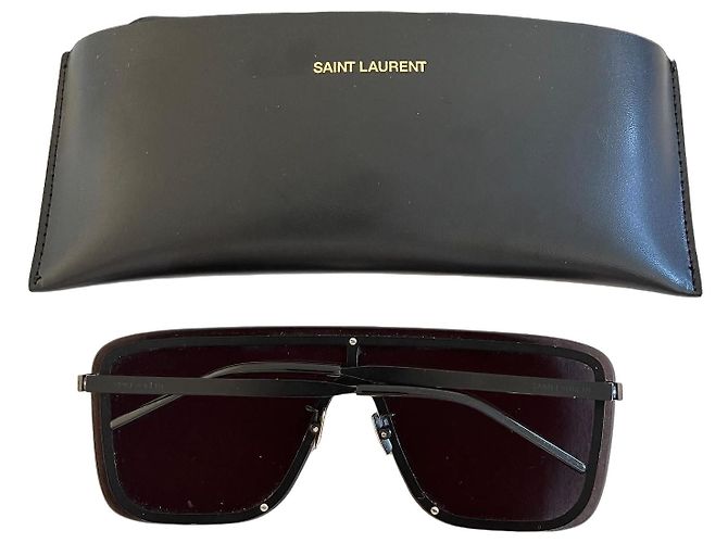 Autre Marque Saint Laurent Mask Sonnenbrille Schwarz - Ansicht 2