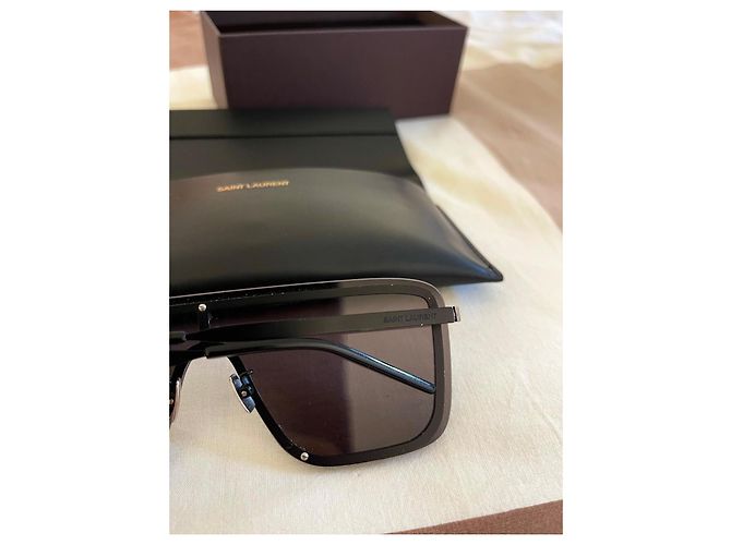 Autre Marque Saint Laurent Mask Sonnenbrille Schwarz - Ansicht 3