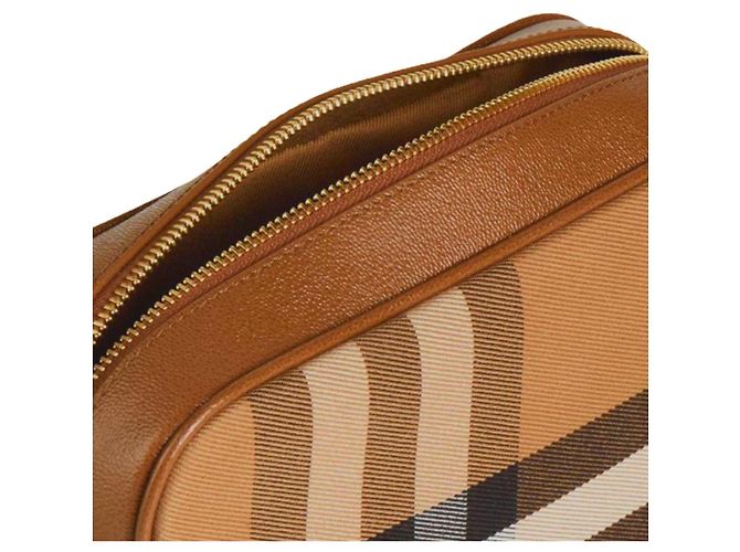 Burberry Borsa a Tracolla Haymarket Check Marrone Nero Bianco Rosso Beige - vista 12