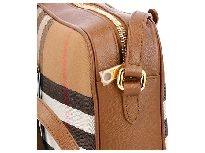 Burberry Borsa a Tracolla Haymarket Check Marrone Nero Bianco Rosso Beige - vista 16