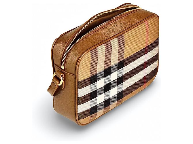 Burberry Borsa a Tracolla Haymarket Check Marrone Nero Bianco Rosso Beige - vista 18