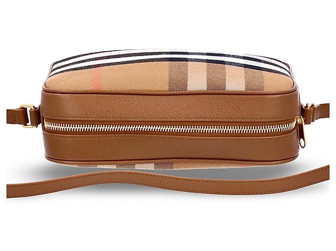 Burberry Borsa a Tracolla Haymarket Check Marrone Nero Bianco Rosso Beige - vista 9