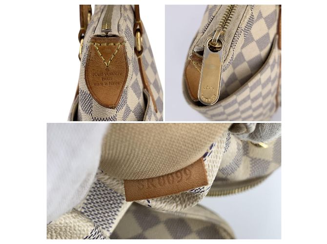 Louis Vuitton Totally MM Tote Bag aus beige Damier Azur Canvas - Ansicht 6