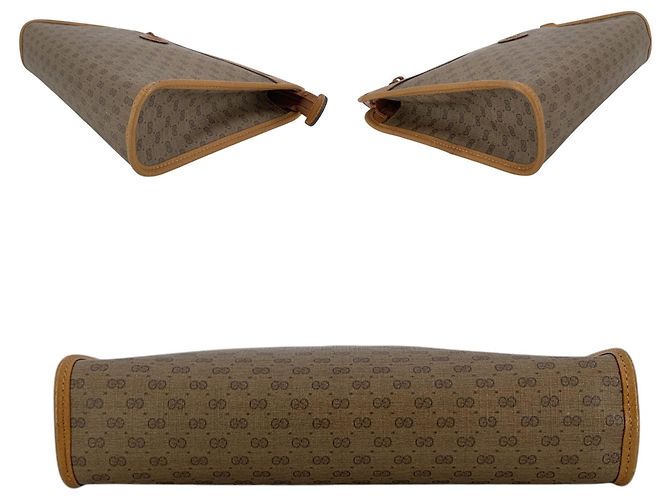 Gucci Pouch beauty case Vintage Beige Micro GG Monogram Canvas - vista 4