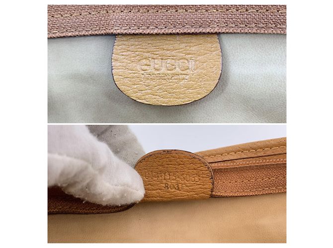 Gucci Pouch beauty case Vintage Beige Micro GG Monogram Canvas - vista 6