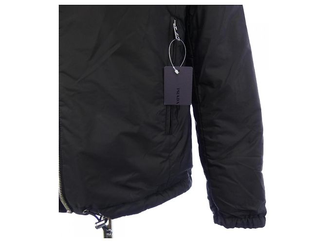 Casaco Prada Triangle Logo Preto Azul marinho - vista 6