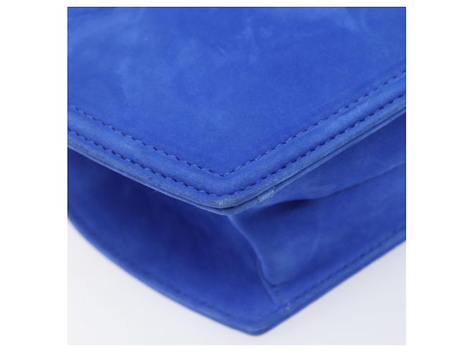 Tiffany & Co TIFFANY&Co. Chain Shoulder Bag Suede Blue Gold Tone - vista 12
